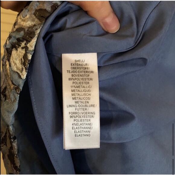 Aidan Mattox Blue and Silver Dress - Picture 11 of 13